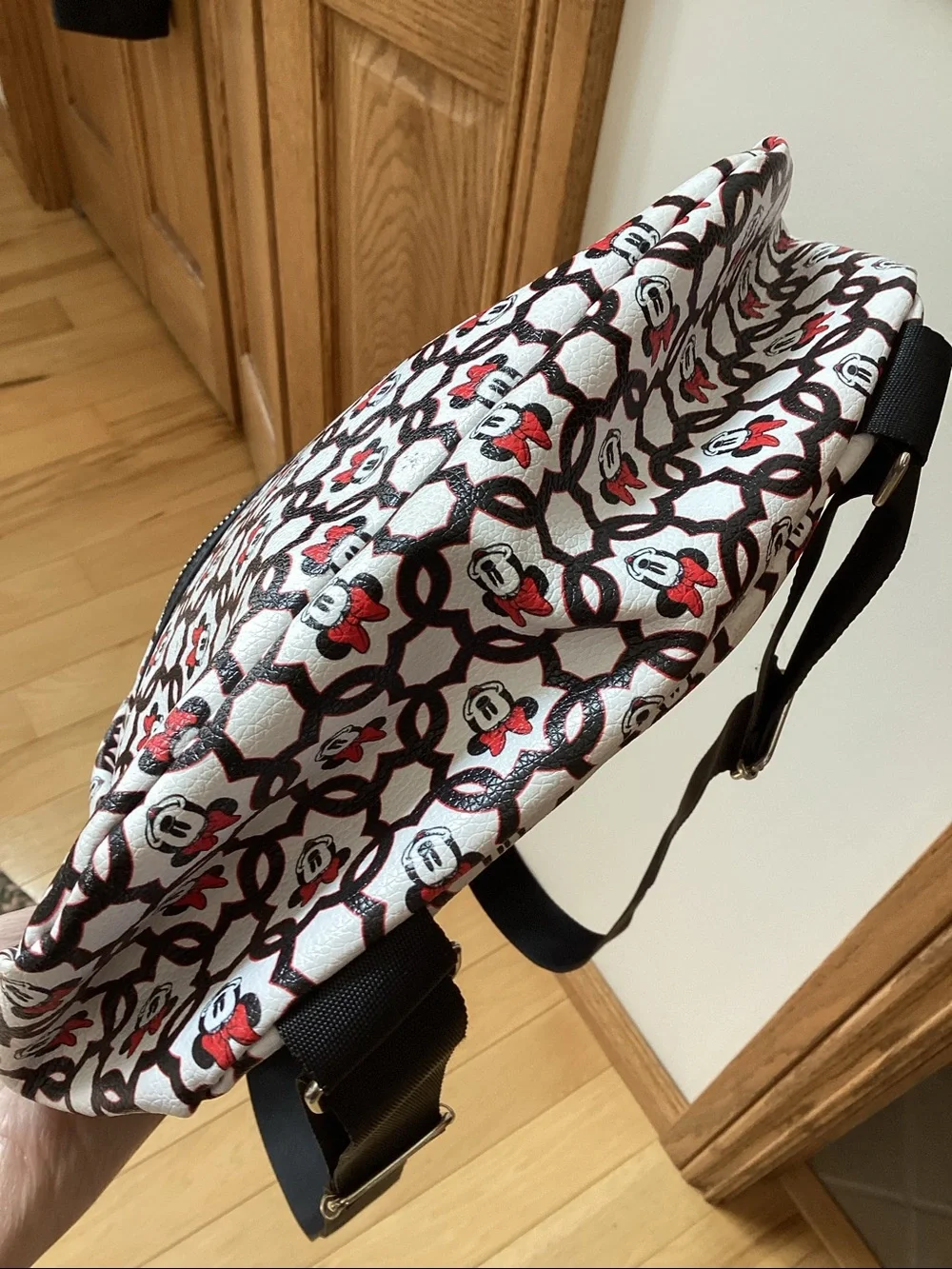 Disney Minnie Mouse all over print 10” mini deluxe backpack with front pocket